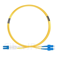 3m LC/UPC-SC/UPC デュプレックス シングルモード 光パッチケーブル（2.0mm OFNP OS2）
