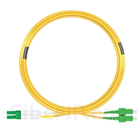 15m LC/APC-SC/APC デュプレックス シングルモード 光パッチケーブル（3.0mm PVC/OFNR 9/125)