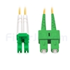10m LC/APC-SC/APC デュプレックス シングルモード 光パッチケーブル（3.0mm PVC/OFNR 9/125)の画像