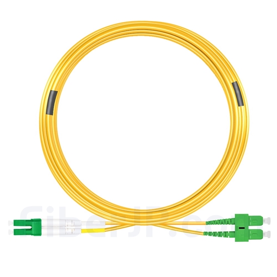 30m LC/APC-SC/APC デュプレックス シングルモード 光パッチケーブル（3.0mm PVC/OFNR 9/125)の画像