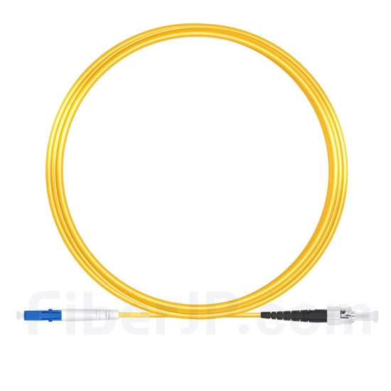 7m LC/UPC-ST/UPC シンプレックス シングルモード 光パッチケーブル（2.0mm PVC/OFNR OS2）の画像