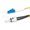 2m LC/UPC-ST/UPC シンプレックス シングルモード 光パッチケーブル（2.0mm PVC/OFNR OS2）の画像