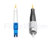 1m LC/UPC-FC/UPC シンプレックス シングルモード 光パッチケーブル（2.0mm PVC/OFNR OS2）の画像