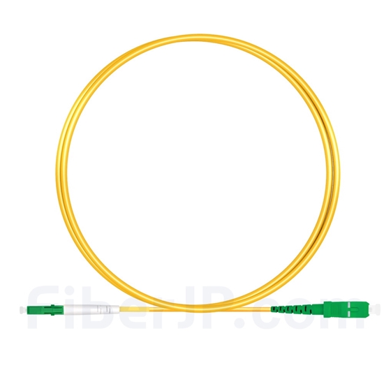 1m LC/APC-SC/APC シンプレックス シングルモード 光パッチケーブル（2.0mm PVC/OFNR OS2）の画像