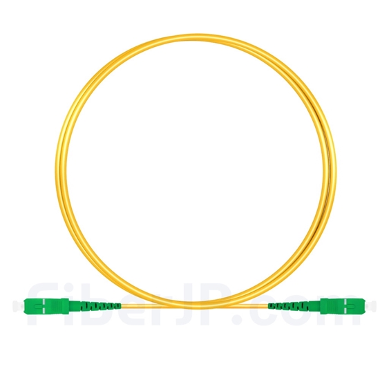 1m SC/APC-SC/APC シンプレックス シングルモード 光パッチケーブル（2.0mm PVC/OFNR OS2）の画像