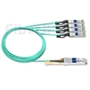 15m Extreme Networks対応互換 100G QSFP28/4x25G SFP28ブレイクアウトアクティブオプティカルケーブル（AOC）の画像