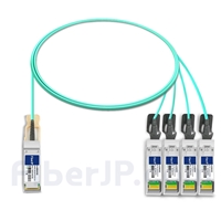 2m 汎用 対応互換 100G QSFP28/4x25G SFP28ブレイクアウトアクティブオプティカルケーブル（AOC）