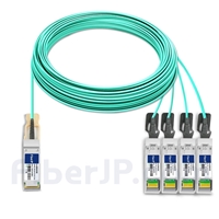 50m 汎用 対応互換 100G QSFP28/4x25G SFP28ブレイクアウトアクティブオプティカルケーブル（AOC）