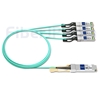 5m Brocade 40G-QSFP-4SFP-AOC-0501対応互換 40G QSFP+/4x10G SFP+ブレイクアウトアクティブオプティカルケーブル（AOC）の画像