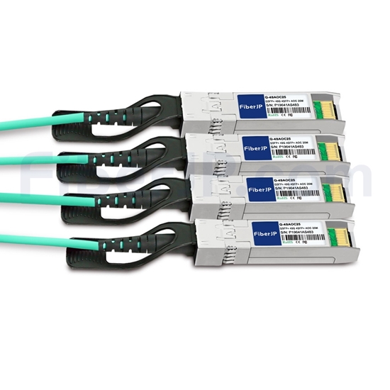 25m Cisco QSFP-4X10G-AOC25M対応互換 40G QSFP+/4x10G SFP+ブレイクアウトアクティブオプティカルケーブル（AOC）の画像