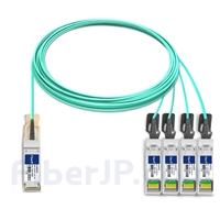 15m Cisco QSFP-4X10G-AOC15M対応互換 40G QSFP+/4x10G SFP+ブレイクアウトアクティブオプティカルケーブル（AOC）
