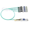 1m Fortinet FG-TRAN-QSFP-4XSFP対応互換 40G QSFP+/4x10G SFP+ブレイクアウトアクティブオプティカルケーブル（AOC）の画像