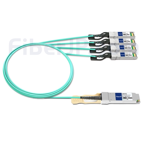 3m 汎用 対応互換 40G QSFP+/4x10G SFP+ブレイクアウトアクティブオプティカルケーブル（AOC）の画像