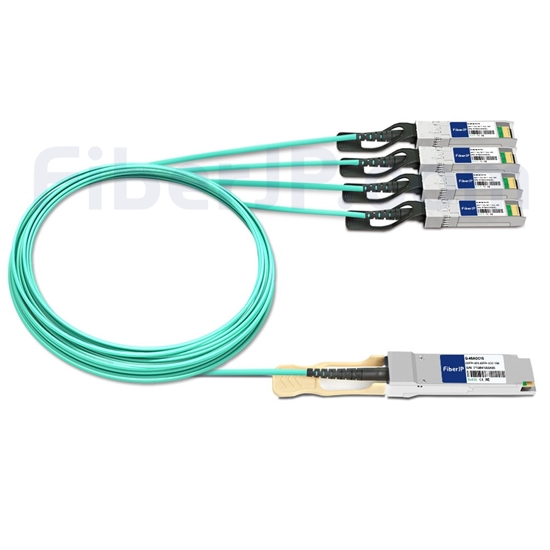 15m Juniper Networks JNP-QSFP-AOCBO-15M対応互換 40G QSFP+/4x10G SFP+ブレイクアウトアクティブオプティカルケーブル（AOC）の画像