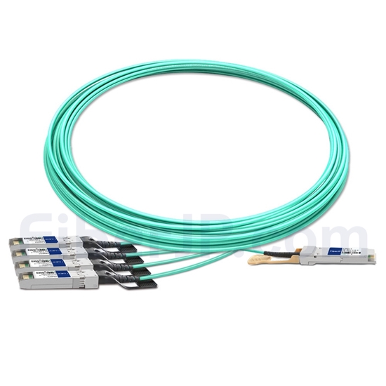 15m Juniper Networks JNP-QSFP-AOCBO-15M対応互換 40G QSFP+/4x10G SFP+ブレイクアウトアクティブオプティカルケーブル（AOC）の画像