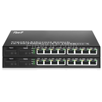 8x 10/100 / 1000Base-T RJ45 ~ 2x 1000Base-X SFP Rainure SC　アンマネージド型ギガビットイーサネットメディアコンバーター、シングルファイバー、1310nm / 1550nm、20km