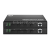 4x 10/100 / 1000Base-T RJ45 ~ 1x 1000Base-X SFP Rainure SC　アンマネージド型ギガビットイーサネットメディアコンバーター、シングルファイバー、1310nm / 1550nm、20kmの画像