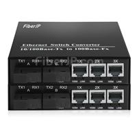 2x 10/100Base-T RJ45 vers 2x 100Base-X SFP Rainure SC アンマネージド型ギガビットイーサネットメディアコンバーター、シングルファイバー、1310nm/1550nm,20km