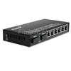 6x 10/100Base-T RJ45 vers 1x 100Base-X SFP Rainure SC アンマネージド型ギガビットイーサネットメディアコンバーター、シングルファイバー、1310nm/1550nm,20kmの画像
