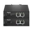 2x 10/100Base-T RJ45 vers 1x 100Base-X SFP Rainure SCアンマネージド型ギガビットイーサネットメディアコンバーター、シングルファイバー、1310nm/1550nm,20km工業級の画像