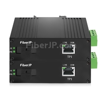 ミニ 1x 10/100/1000Base-T RJ45 vers 1x 1000Base-X SFP Rainure SC アンマネージド型ギガビットイーサネットメディアコンバーター、シングルファイバー、1310nm/1550nm,20km工業級
