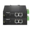 ミニ 2x 10/100/1000Base-T RJ45 vers 1x 1000Base-X SFP Rainure SC アンマネージド型ギガビットイーサネットメディアコンバーター、シングルファイバー、1310nm/1550nm,20km工業級の画像