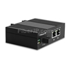 ミニ 2x 10/100/1000Base-T RJ45 vers 1x 1000Base-X SFP Rainure SC アンマネージド型ギガビットイーサネットメディアコンバーター、シングルファイバー、1310nm/1550nm,20km工業級の画像