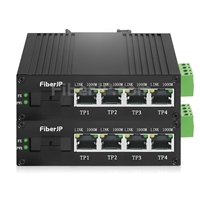 ミニ 4x 10/100/1000Base-T RJ45 vers 1x 1000Base-X SFP Rainure SC アンマネージド型ギガビットイーサネットメディアコンバーター、シングルファイバー、1310nm/1550nm,20km工業級