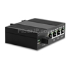 ミニ 4x 10/100/1000Base-T RJ45 vers 1x 1000Base-X SFP Rainure SC アンマネージド型ギガビットイーサネットメディアコンバーター、シングルファイバー、1310nm/1550nm,20km工業級の画像