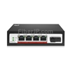 4x 10/100Base-T RJ45 ~ 1x 100Base-X SFP インターフェース SCアンマネージドPoEスイッチ,シングルファイバー, 1310nm/1550nm 20kmの画像