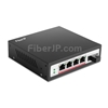 4x 10/100/1000Base-T RJ45 ~ 1x 1000Base-X SFP インターフェース SCアンマネージドPoEスイッチ,シングルファイバー,1310nm/1550nm 20kmの画像
