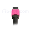 2m MPOメス-4LC/UPC デュプレックス 8芯 タイプB LSZHOM4（OM3) 50/125 マルチモード ブレイクアウトケーブル（エリート、マゼンタ）の画像