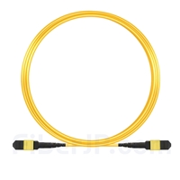 10m MTP-MTPパッチケーブル メス 12芯 プレナム(OFNP) OS2 9/125 シングルモード（タイプB、エリート、黄色)