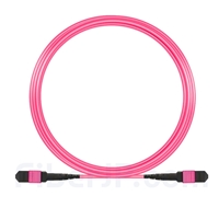 10m MTP-MTPパッチケーブル メス 12芯 プレナム(OFNP) OM4 (OM3) 50/125 マルチモード（タイプB、エリート、マゼンタ)