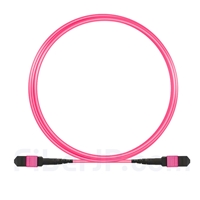 3m MTP-MTPパッチケーブル オス 12芯 タイプB プレナム(OFNP) OM4 (OM3) 50/125 マルチモード（エリート、マゼンタ)