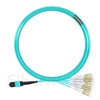 10m MTPメス-6LC/UPC デュープレックス 12芯 OM3 50/125 マルチモード ブレイクアウトケーブル(タイプA、エリート、LSZH、水色)の画像