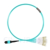 1m MTPメス-4LC/UPC デュープレックス 8芯 OM3 50/125 マルチモード ブレイクアウトケーブル(タイプB、エリート、LSZH、水色)の画像