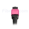 3m MTPメス-4LC/UPC デュープレックス 8芯 プレナム(OFNP) OM4 (OM3) 50/125 マルチモード ブレイクアウトケーブル(タイプB、エリート、マゼンタ)の画像