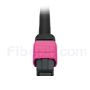 5m MTPメス-4LC/UPC デュープレックス 8芯 プレナム(OFNP) OM4 (OM3) 50/125 マルチモード ブレイクアウトケーブル(タイプB、エリート、マゼンタ)の画像