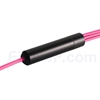 5m MTPメス-4LC/UPC デュープレックス 8芯 プレナム(OFNP) OM4 (OM3) 50/125 マルチモード ブレイクアウトケーブル(タイプB、エリート、マゼンタ)の画像