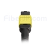 10m MTPメス-4LC/UPC デュープレックス 8芯 プレナム(OFNP) OS2 9/125 シングルモード ブレイクアウトケーブル(タイプB、エリート、黄色)の画像