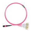 3m MTPオス-6LC/UPC デュープレックス 12芯 プレナム(OFNP) OM4 (OM3) 50/125 マルチモード ブレイクアウトケーブル(タイプA、エリート、マゼンタ)の画像