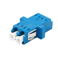 LC/UPC-LC/UPC デュプレックス シングルモード SC型 プラスチック製光ファイバアダプター/嵌合スリーブ（フランジ付き）