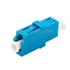 LC/UPC-LC/UPC 10G シンプレックス マルチモード プラスチック製光ファイバアダプター/嵌合スリーブ（OM3、フランジなし、水色）の画像