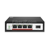 4x 10/100Base-T RJ45 ~ 1x 100Base-X SFP アンマネージドPoEスイッチの画像
