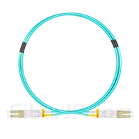 1m LC/UPC-LC/UPC デュプレックス マルチモード BIF光パッチケーブル（0.15dB IL、LSZH、エリート、OM4）
