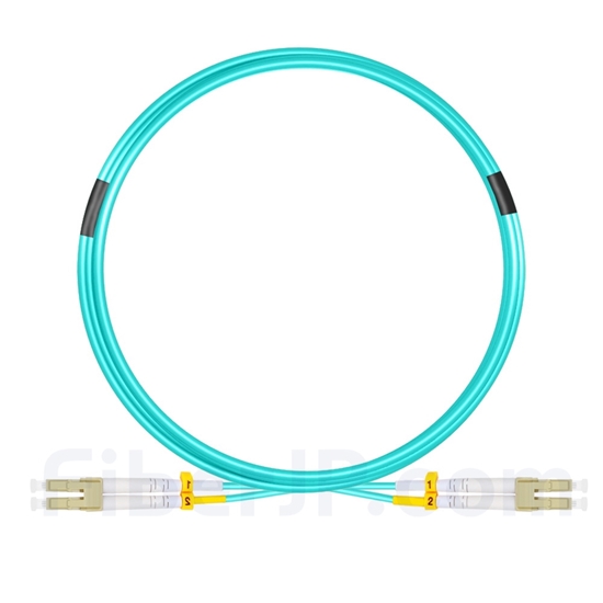 5m LC/UPC-LC/UPC デュプレックス マルチモード BIF光パッチケーブル（0.15dB IL、LSZH、エリート、OM4）の画像