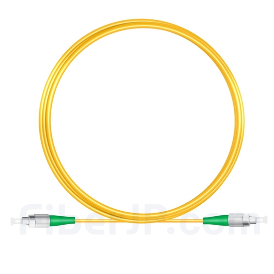 5M（16ft）1550nm FC/APC 低速軸 シングルモード シンプレックス 偏波保持 光パッチケーブル(3.0mm PVC-3.0mm/OFNR)の画像