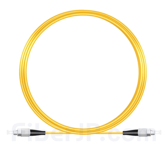 10M（33ft）1550nm FC/UPC 低速軸 シングルモード シンプレックス 偏波保持 光パッチケーブル(3.0mm PVC-3.0mm/OFNR)の画像