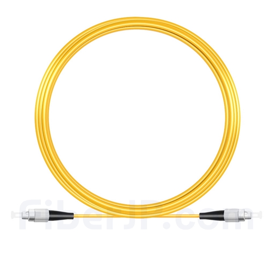 15M（49ft）1550nm FC/UPC 低速軸 シングルモード シンプレックス 偏波保持 光パッチケーブル(3.0mm PVC-3.0mm/OFNR)の画像